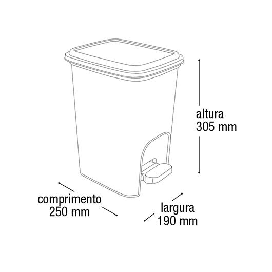 imagem de Lixeira Com Roda Pedal e Tampa Click 60 Litros Branca