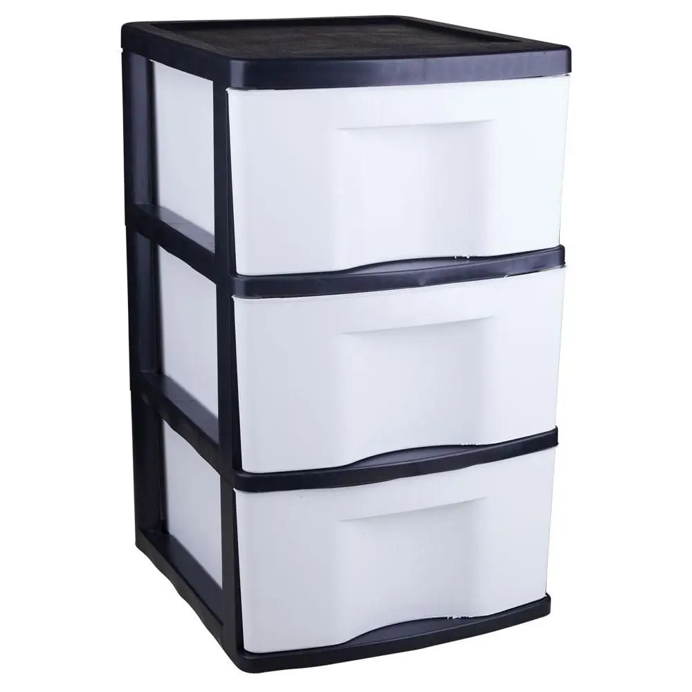 imagem de Gaveteiro Com 3 Gavetas Gv14 Preto Branco