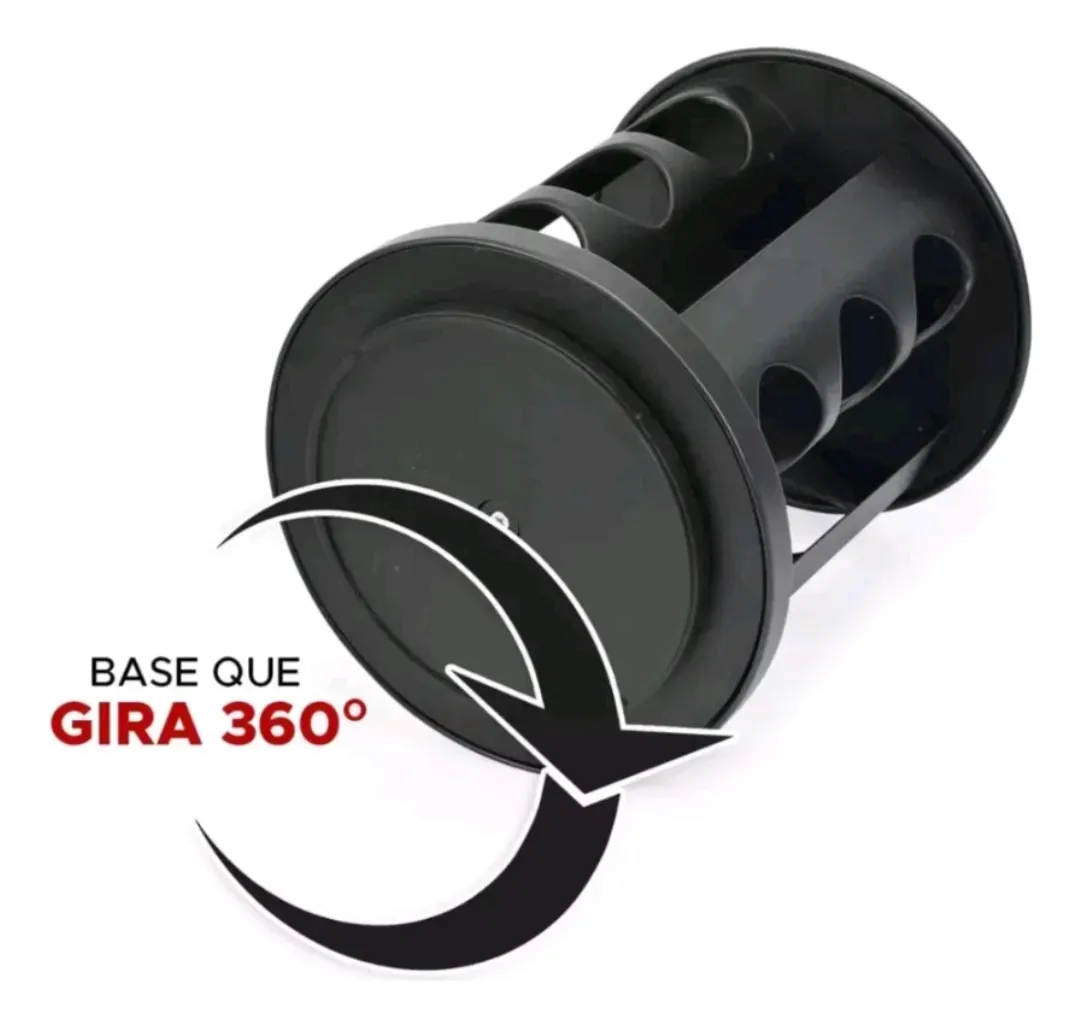 imagem de Porta Condimentos Giratorio Com 9 Potes de Vidro