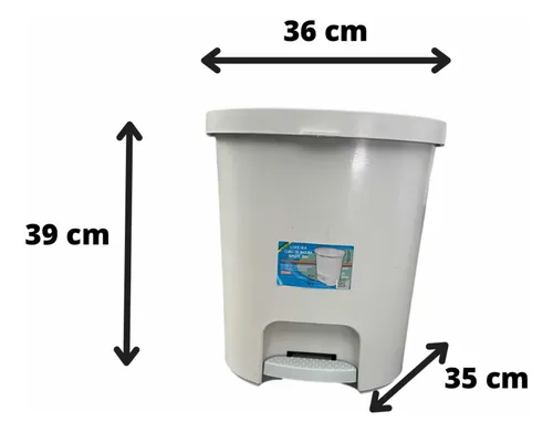 imagem de Lixeira Com Pedal Lx 01 25 Litros Creme
