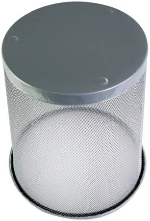 imagem de Lixeira Redonda de Metal 10 Litros Cinza