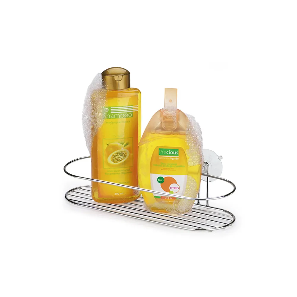 imagem de Suporte de Banheiro Com Ventosas Cromado