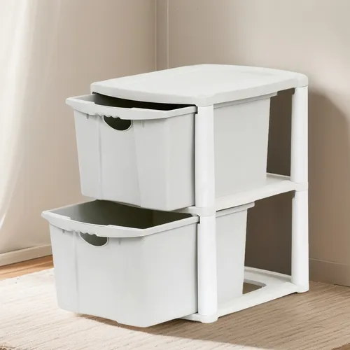 imagem de Gaveteiro Com 2 Gavetas Gigantes Gv41 Branca