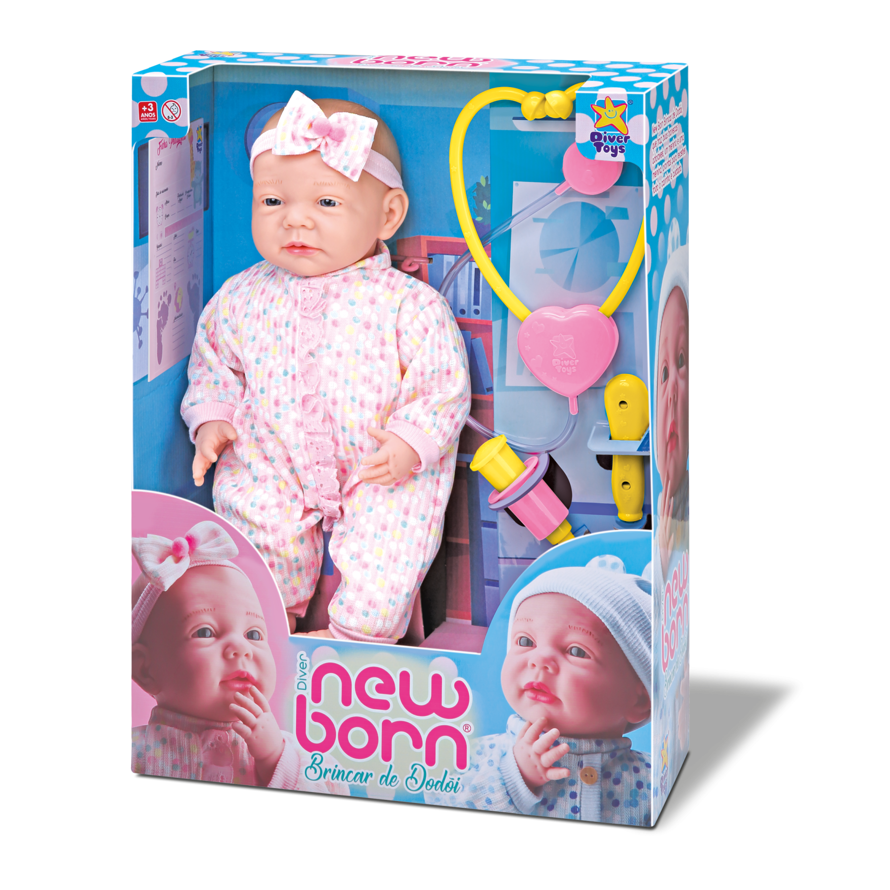 imagem de Boneca Diver New Born Brincar de Dodoi Menina