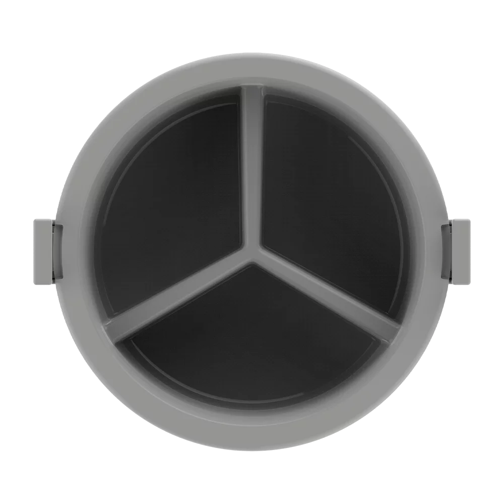 imagem de Termoprato Tekcor 1 Simples 1 Dupla 1 Tripla Cinza