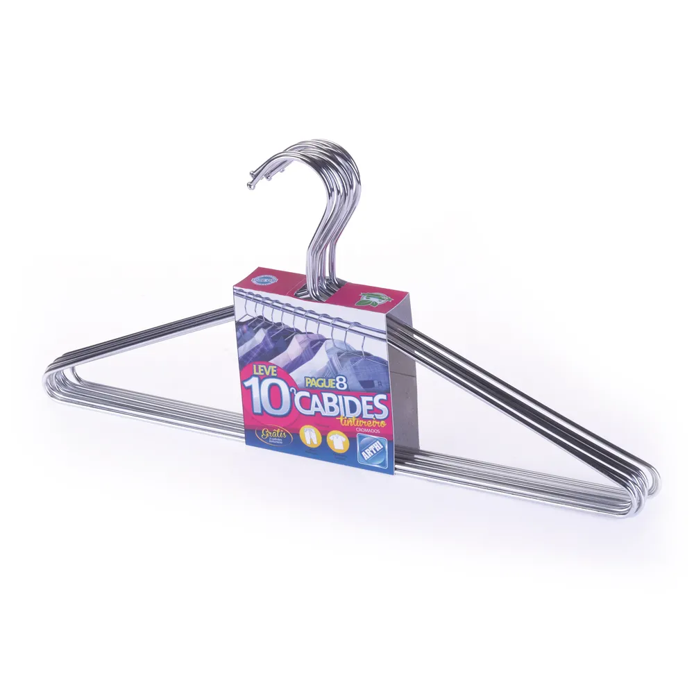 imagem de Cabide Tintureiro Com 10 Unidades Cromado