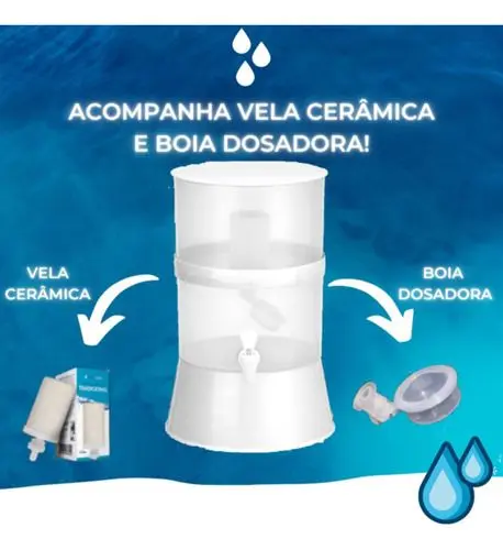 imagem de Filtro de Agua Compacto 7,5 Litros Branco
