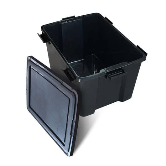 imagem de Container Organizador 6 Travas 80 Litros Preto