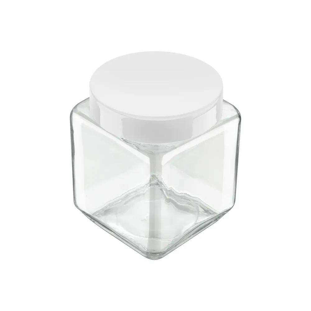 imagem de Pote de Vidro Quadrado 1,2 Litros