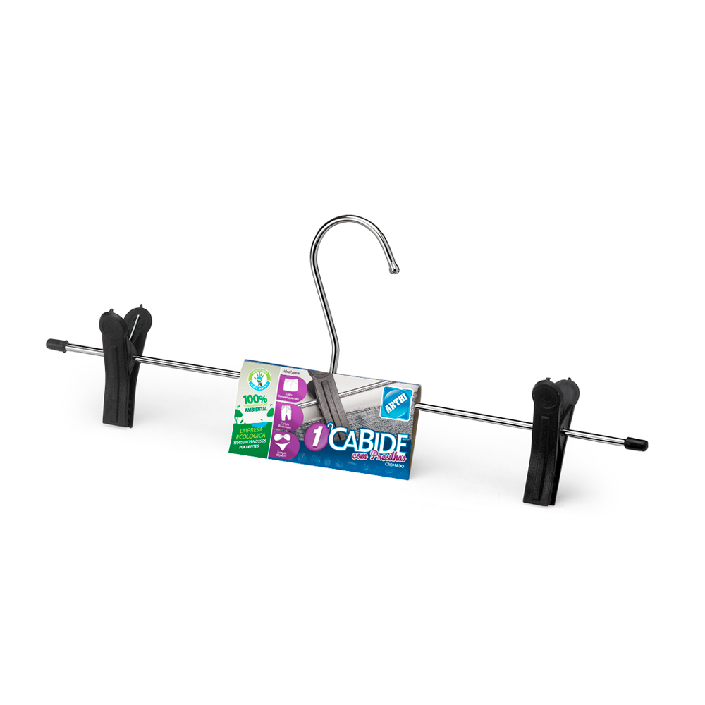 imagem de Cabide Saia Com Presilhas Cromado