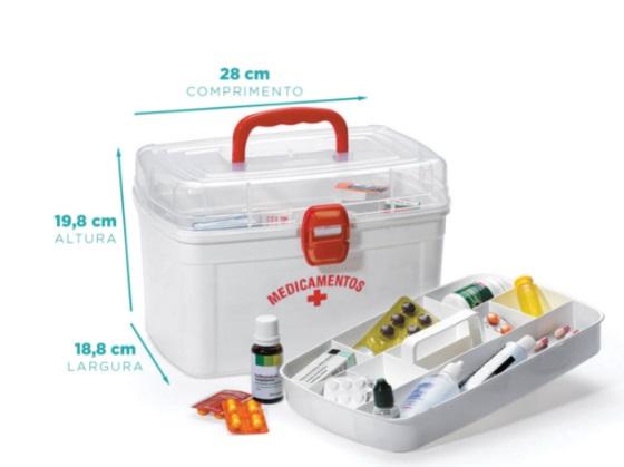 imagem de Frasqueira Para Medicamentos Grande com Bandeja
