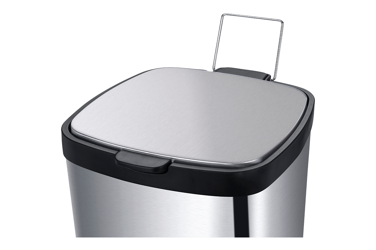 imagem de Lixeira Com Pedal Frame 6 Litros Inox Escovado