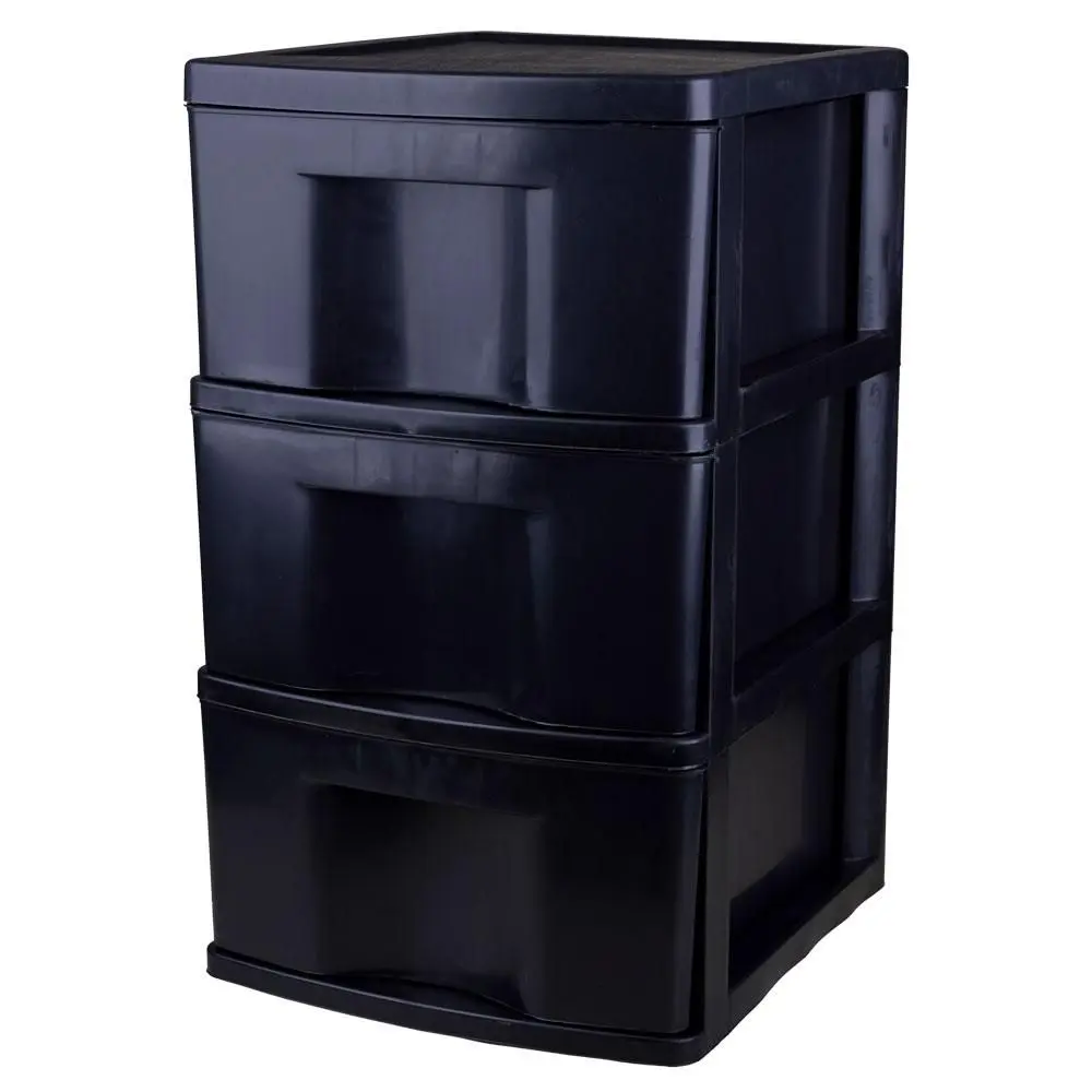 imagem de Gaveteiro Com 3 Gavetas Grandes Gv14 Preto