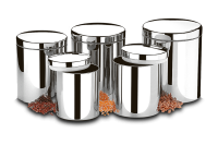 imagem de Pote Para Mantimentos Com Tampa Com 5 Pecas Inox