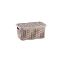 imagem de Caixa Organizadora Rattan 7,5 Litros Cappuccino