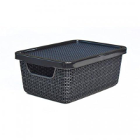 imagem de Organizador Jutta Com Tampa 2 Litros Preto