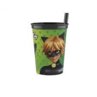 imagem de Copo Com Canudo Cat Noir 330ML